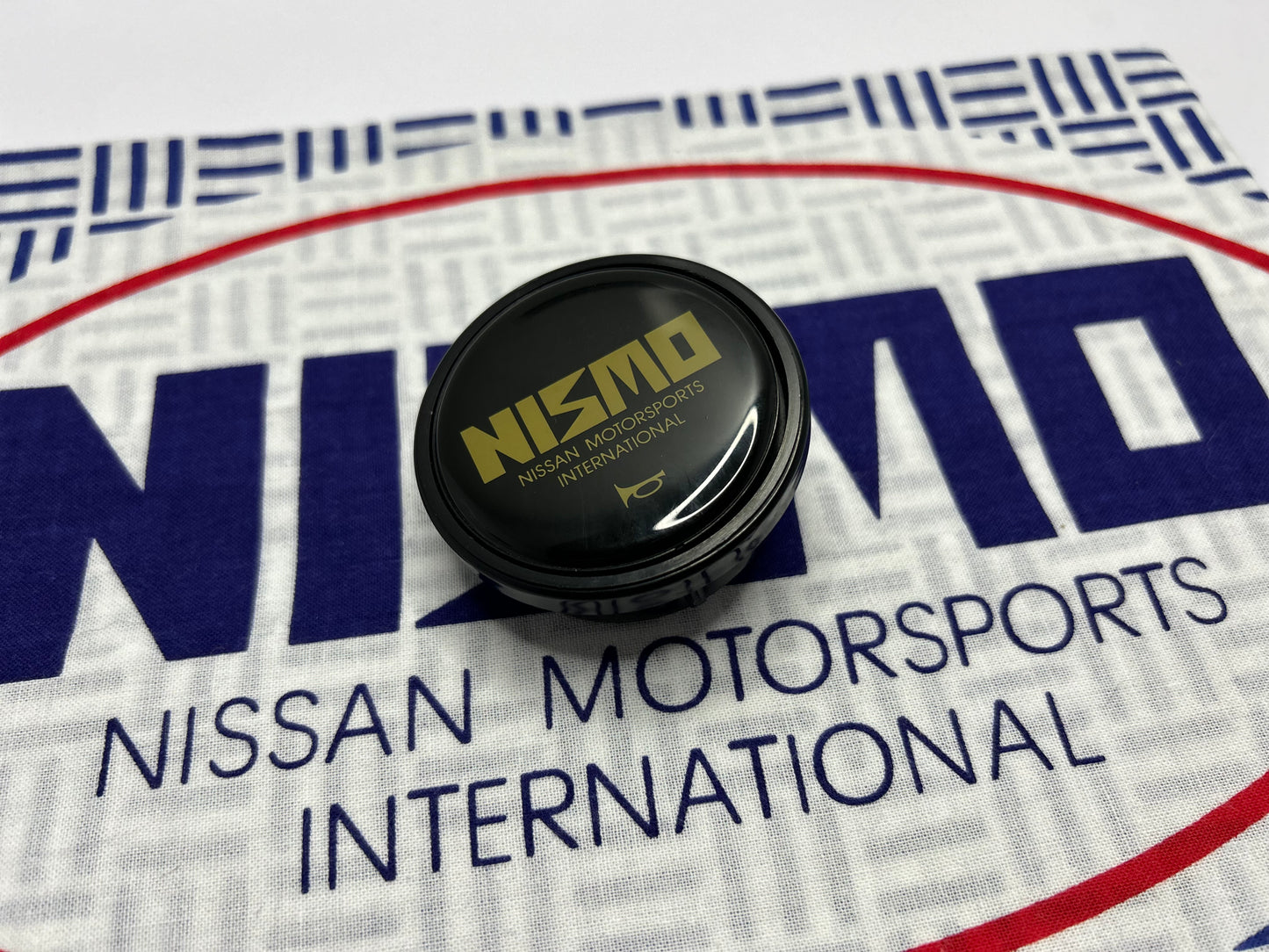 Nismo Old Logo Horn Button - Black