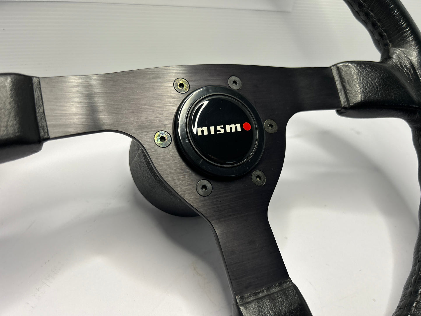 Genuine Nismo 365A Leather Steering Wheel & Horn Button - Black