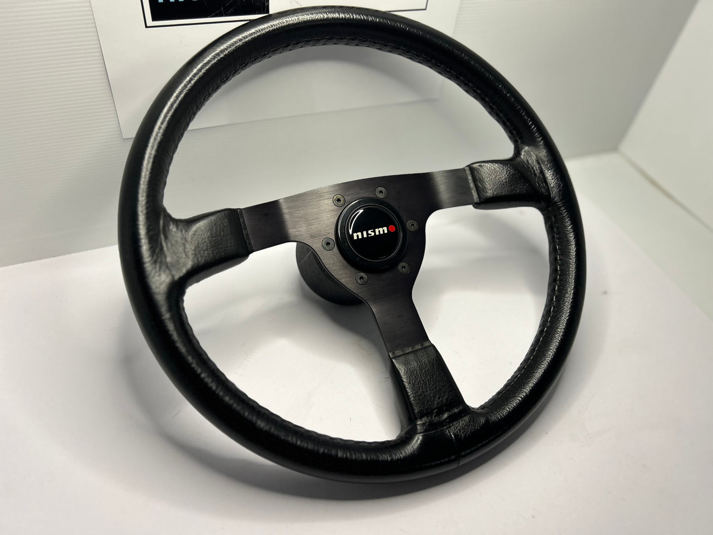 Genuine Nismo 365A Leather Steering Wheel & Horn Button - Black
