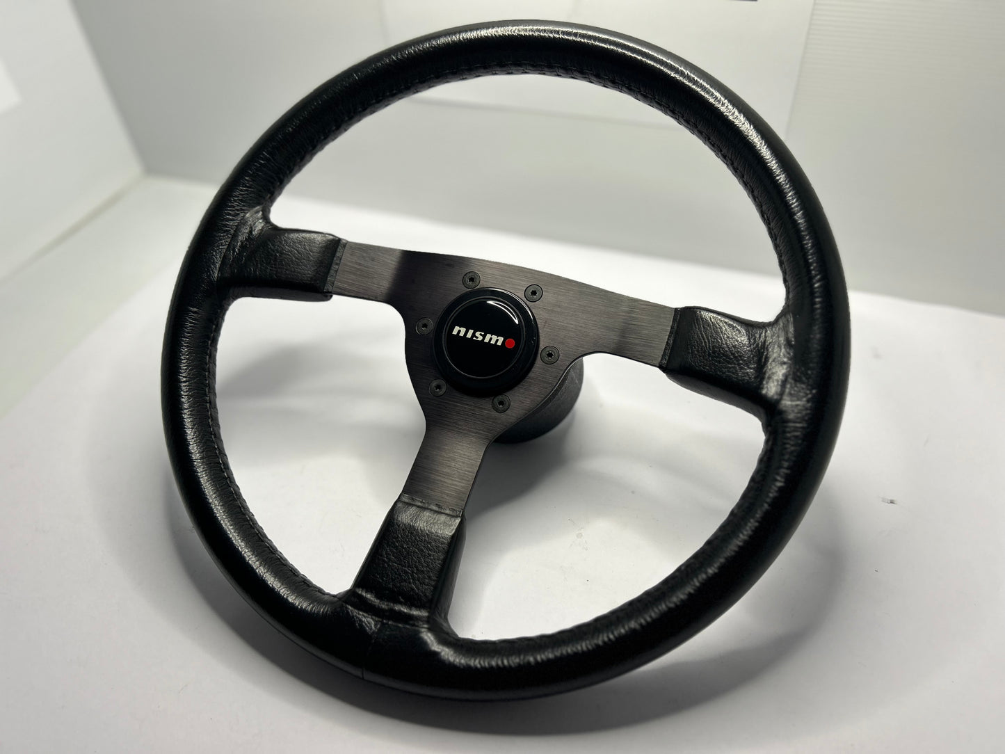 Genuine Nismo 365A Leather Steering Wheel & Horn Button - Black