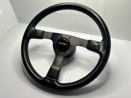 Genuine Nismo 365A Leather Steering Wheel & Horn Button - Black