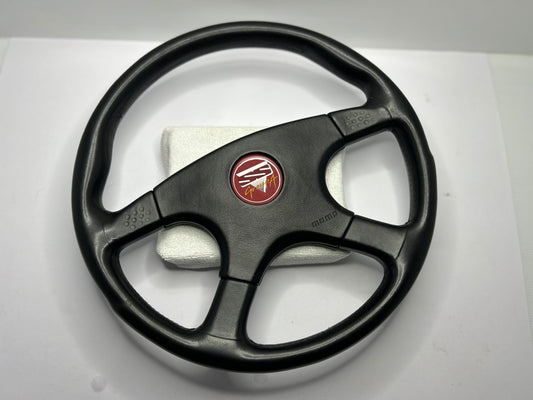 VN SS Group A Style Steering Wheel 380mm Momo Ghibli 4 Spoke - Black Stitch