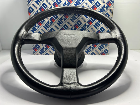 Genuine Nismo 365A Leather Steering Wheel, Horn Button & Horn Pad - Black