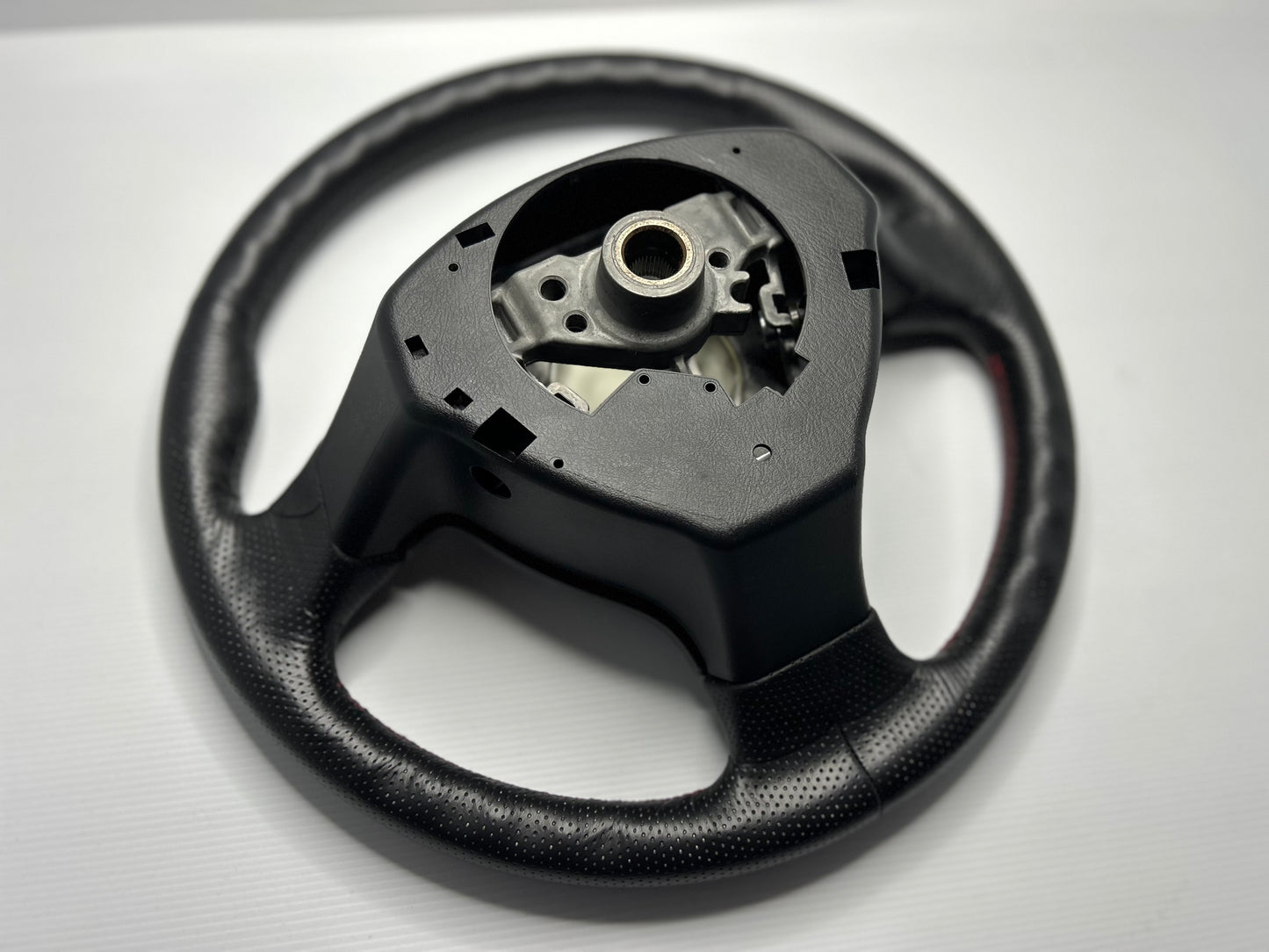 Subaru Impreza GDB STI WRX Red Stitch Steering Wheel - Black / Leather