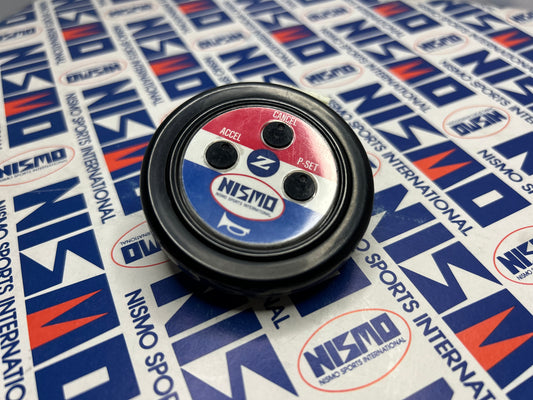 Vintage Nismo Old Logo Cruise Control Horn Button - Blue/Red