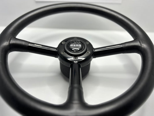 Momo Design By F.A Porsche Leather Steering Wheel - Black