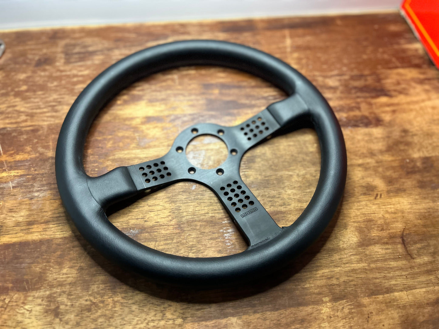 Ferrari New Old Stock Momo Cavallino 3 Leather Steering Wheel 350mm - Black