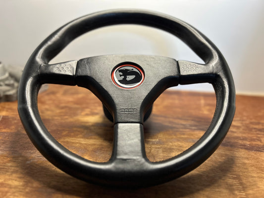 VL Group A Style Steering Wheel 350mm Momo Ghibli 3 Spoke - Black