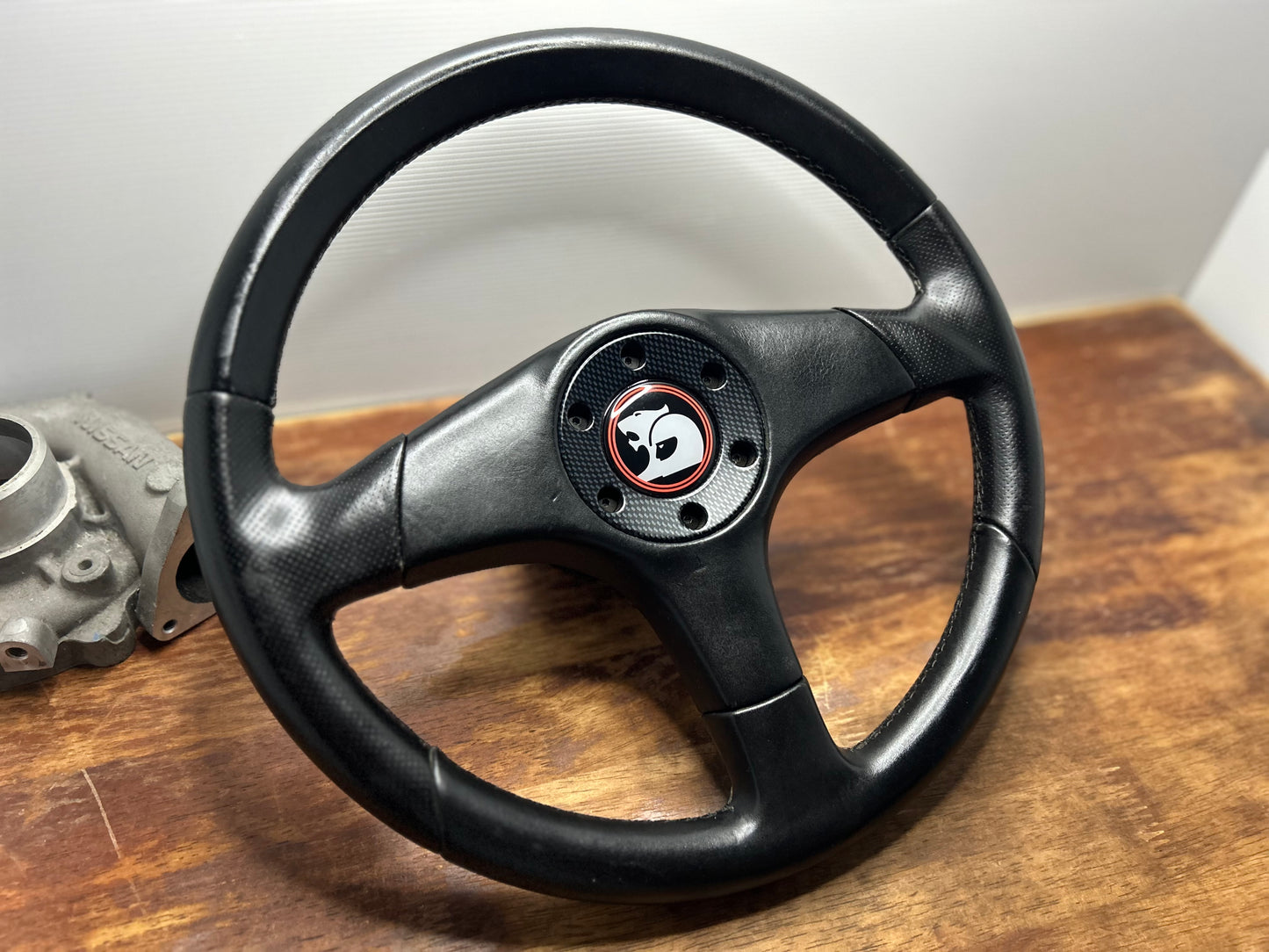 Italvolanti Leather Steering Wheel 350mm - Black / HSV