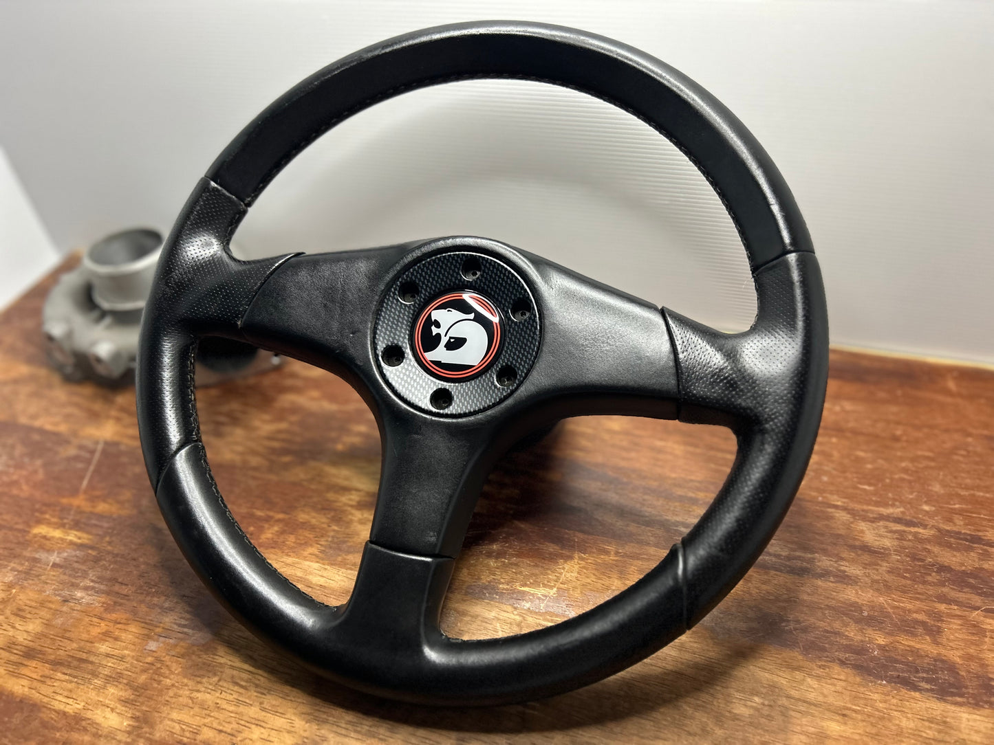 Italvolanti Leather Steering Wheel 350mm - Black / HSV