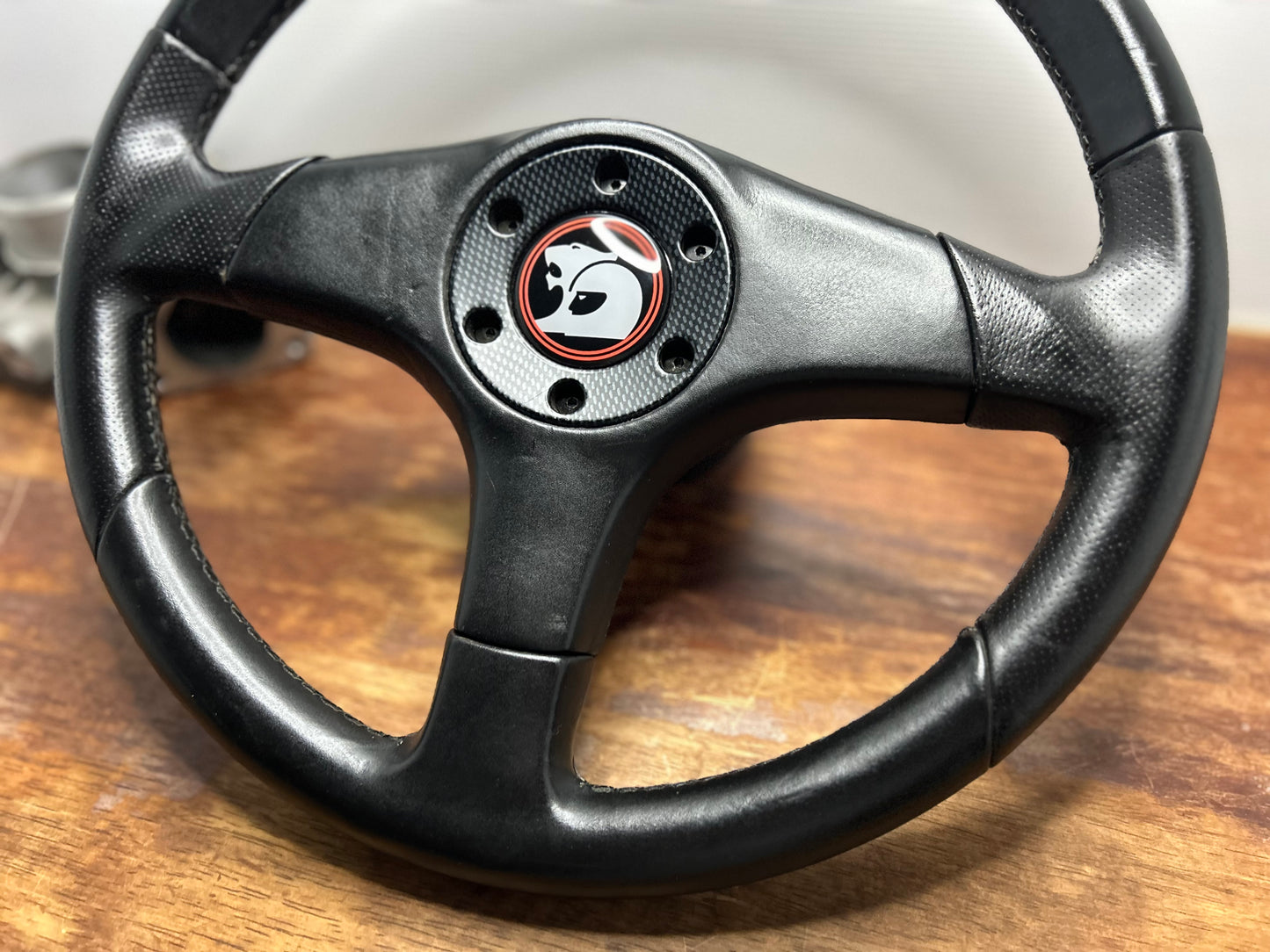 Italvolanti Leather Steering Wheel 350mm - Black / HSV