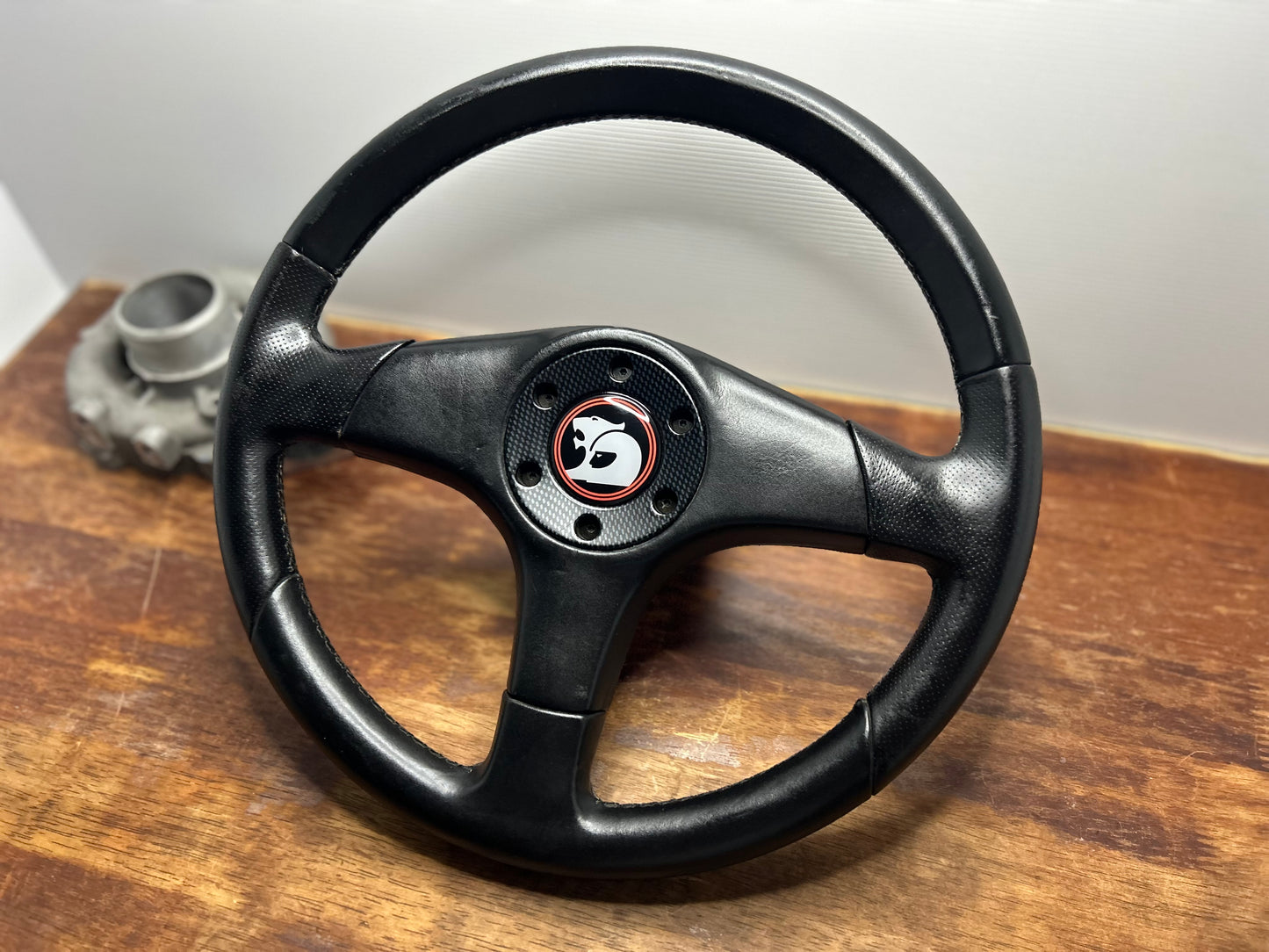 Italvolanti Leather Steering Wheel 350mm - Black / HSV