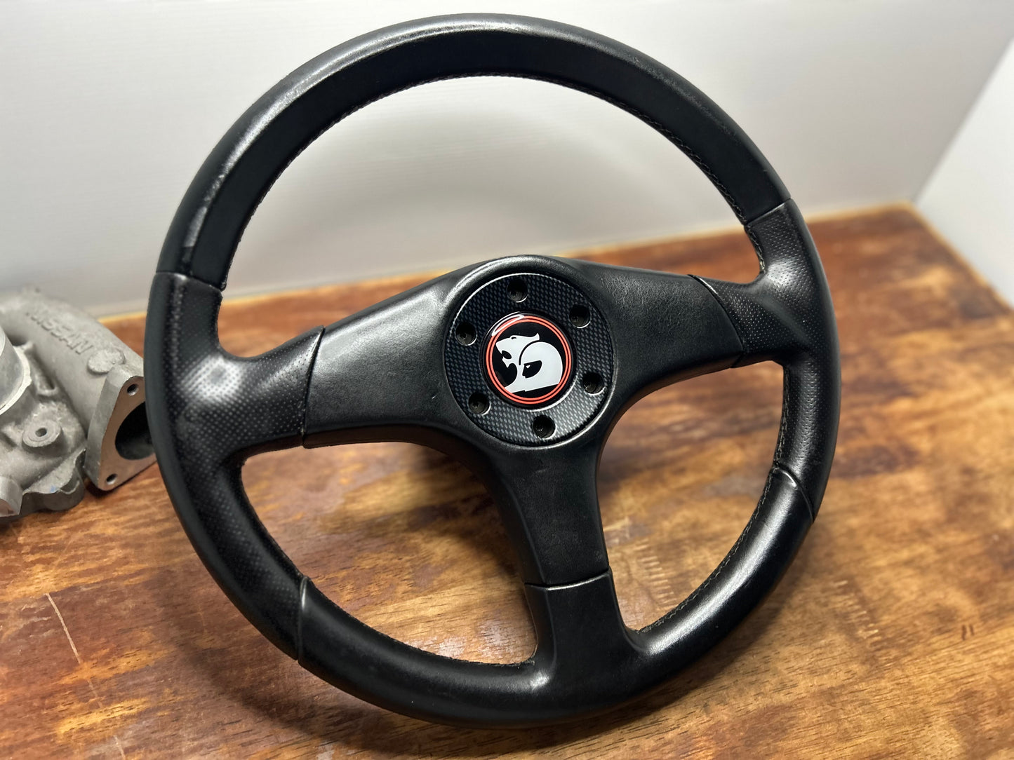 Italvolanti Leather Steering Wheel 350mm - Black / HSV