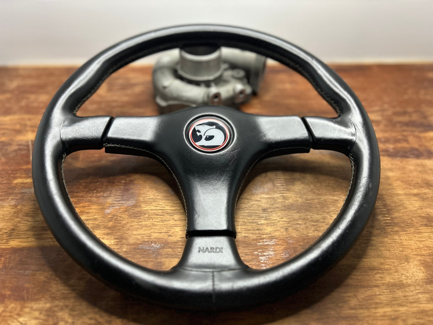 Nardi Gara 3 Leather Steering Wheel - Black/HSV