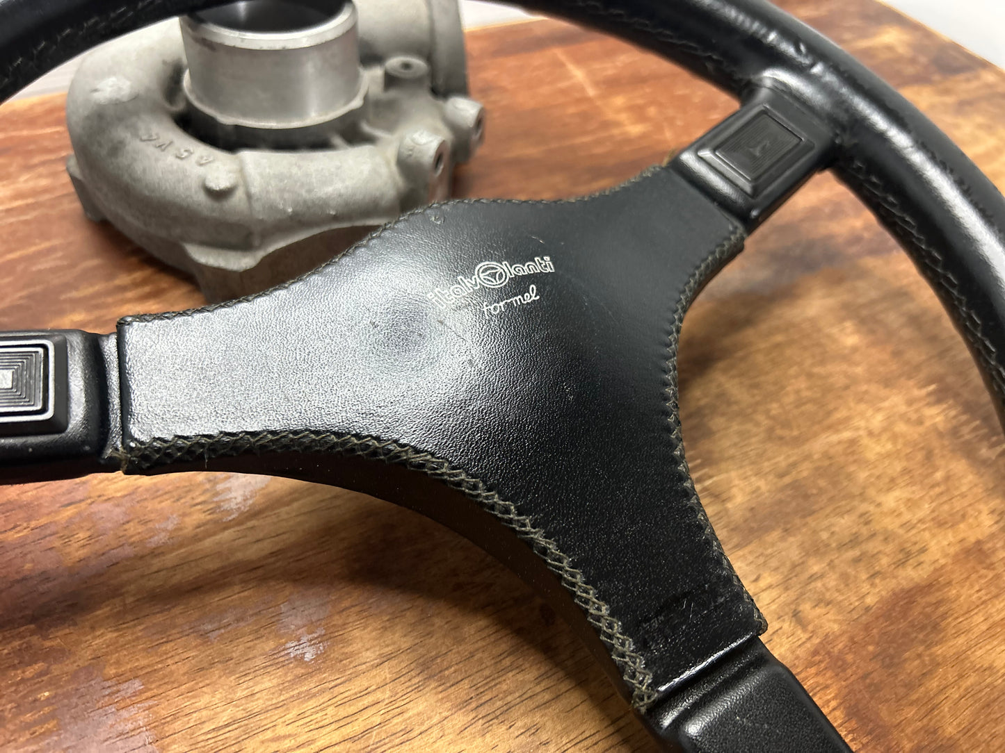 Italvolanti Formel 365mm Leather Steering Wheel Mazda Rx7 - Black