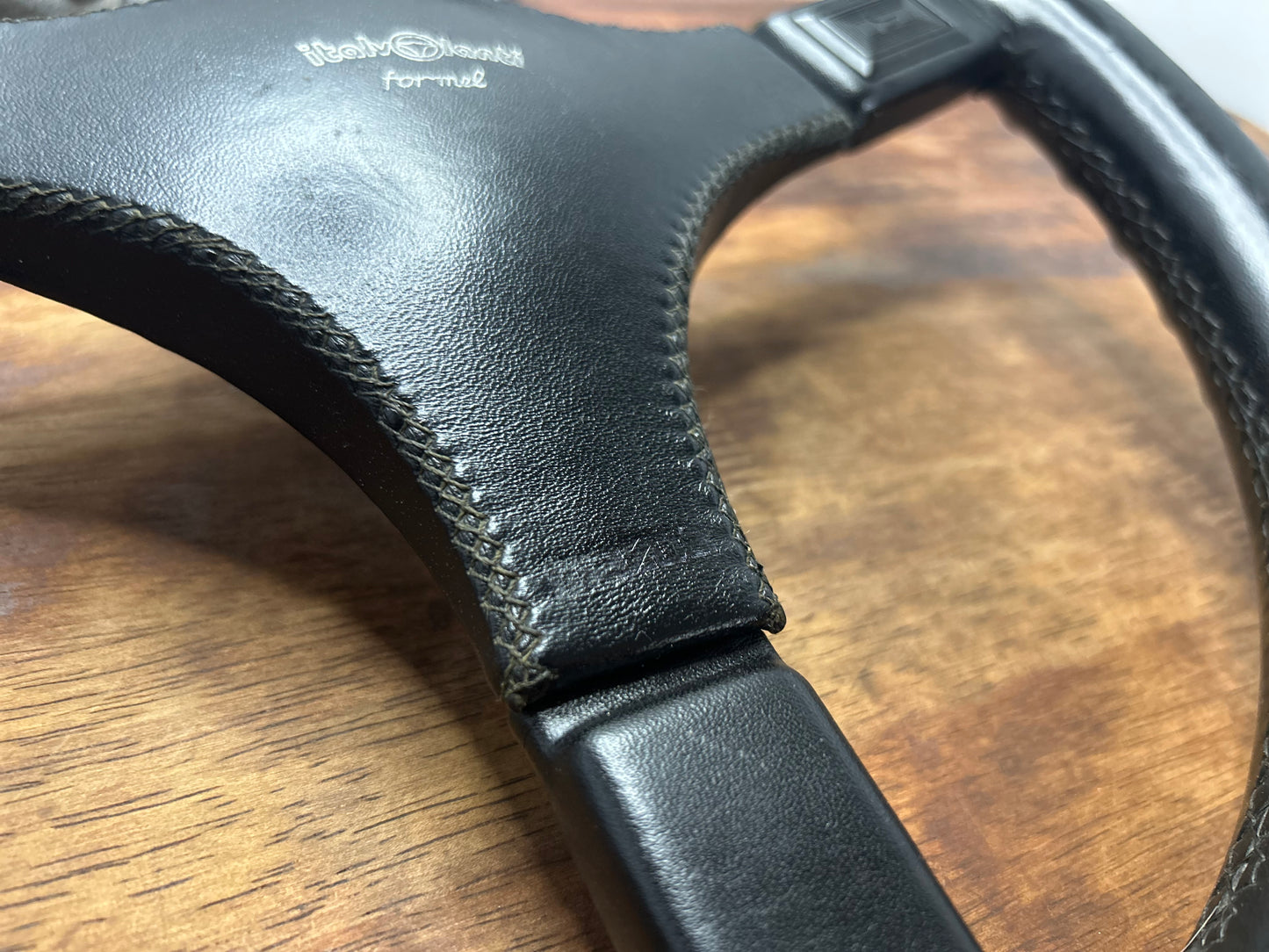 Italvolanti Formel 365mm Leather Steering Wheel Mazda Rx7 - Black