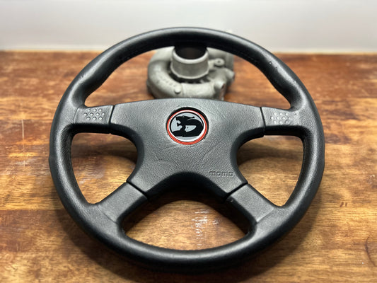 VN Group A Style Steering Wheel 360mm Momo Ghibli 4 Spoke - Black