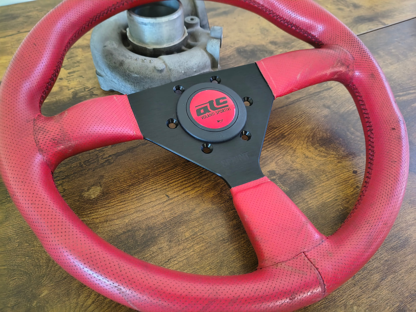 ATC Sprint Perforated Leather Steering Wheel 330mm - Red