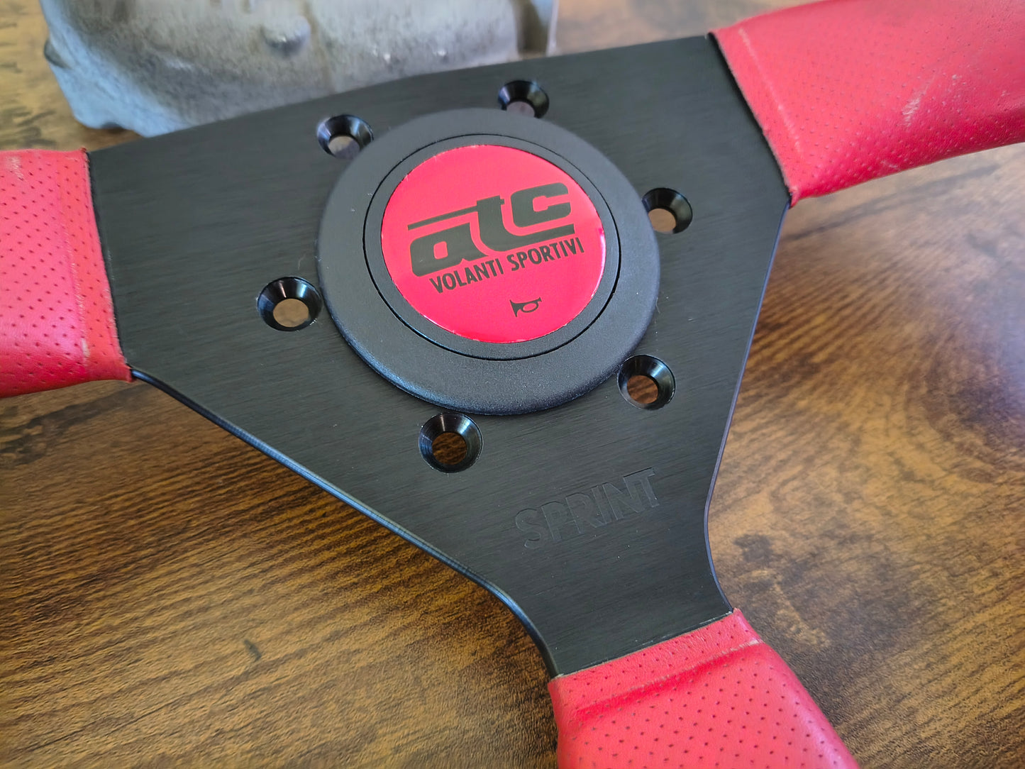 ATC Sprint Perforated Leather Steering Wheel 330mm - Red