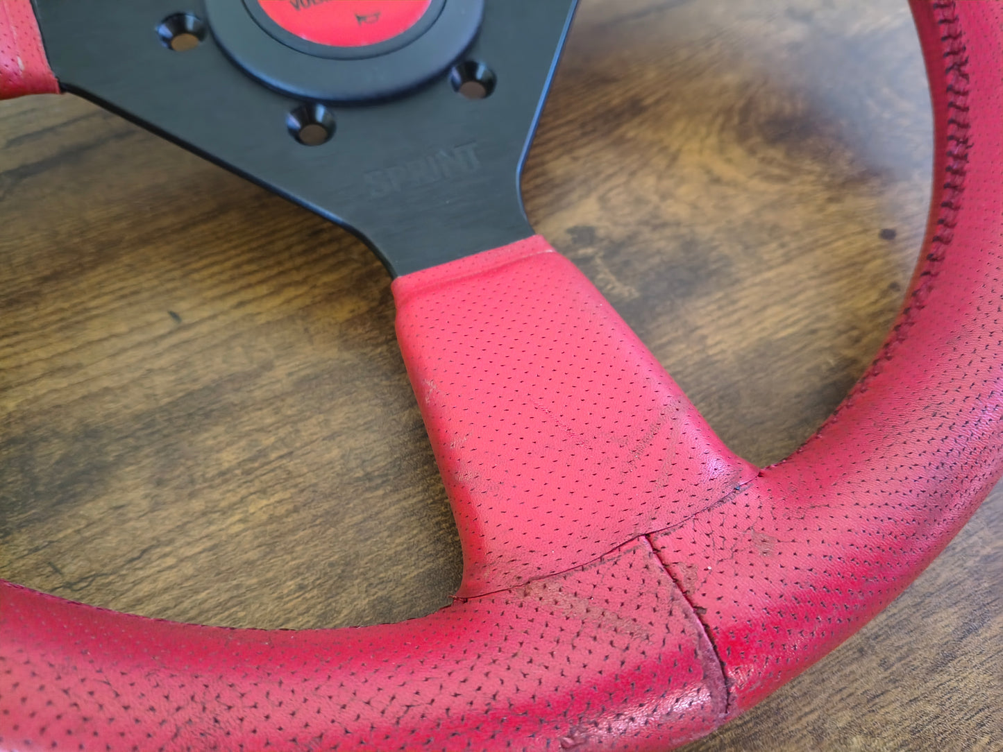 ATC Sprint Perforated Leather Steering Wheel 330mm - Red