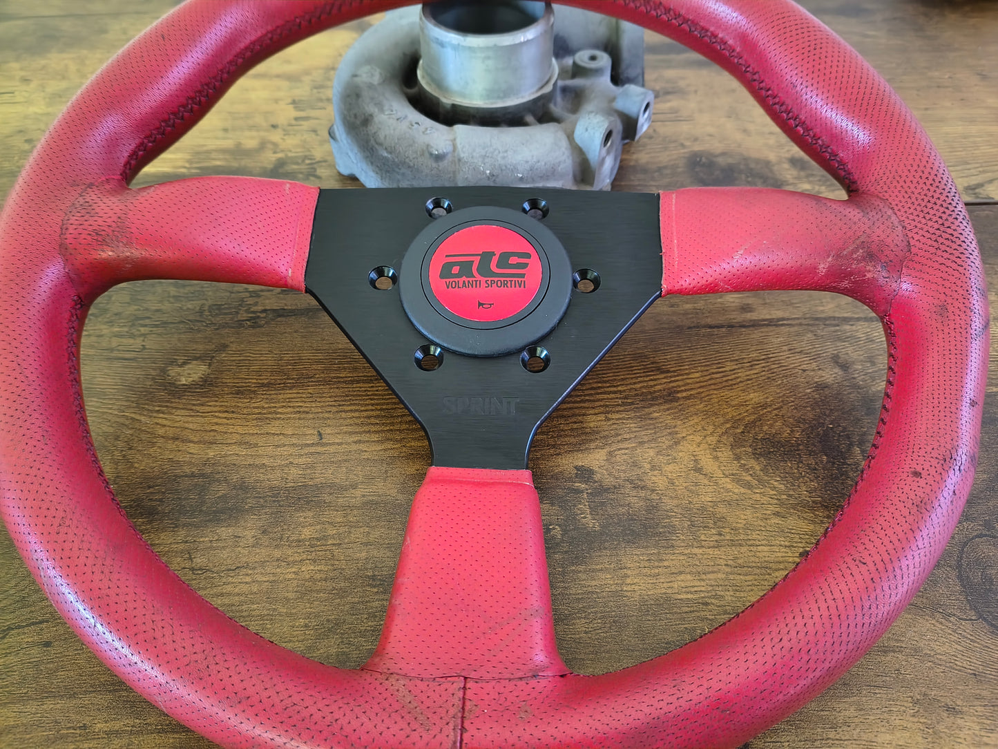 ATC Sprint Perforated Leather Steering Wheel 330mm - Red