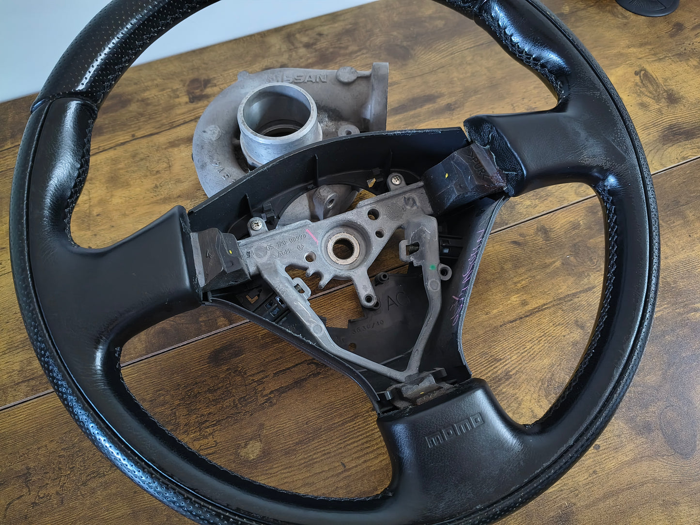 GDA / BL5 WRX MOMO Leather Steering Wheel - Black